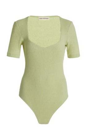 Marlowe Ribbed Cotton-Knit Bodysuit By Mara Hoffman | Moda Operandi
