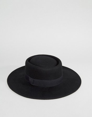 ASOS | ASOS DESIGN felt matador boater hat with size adjuster
