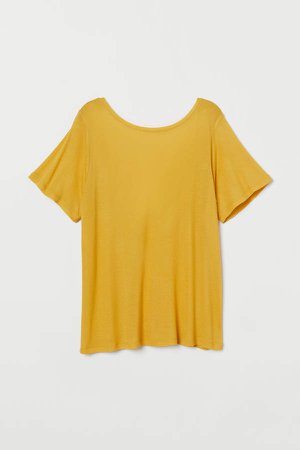 Top with Low-cut Back - Yellow