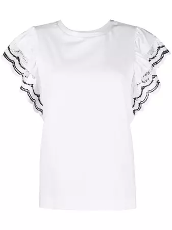 TWINSET macramé-lace T-shirt - Farfetch