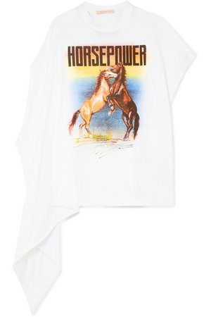Christopher Kane | Asymmetric printed cotton-jersey T-shirt | NET-A-PORTER.COM