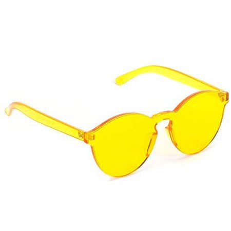Amazon.com: WearMe Pro - Colorful One Piece Transparent Round Super Retro Sunglasses: Clothing
