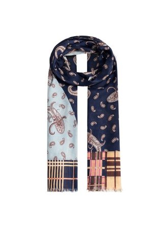 Violeta BY MANGO Contrasting print scarf