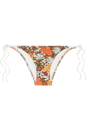 SOLID & STRIPED  The Charlotte floral-print bikini briefs