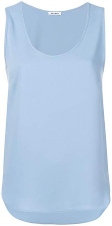 sleeveless fitted top