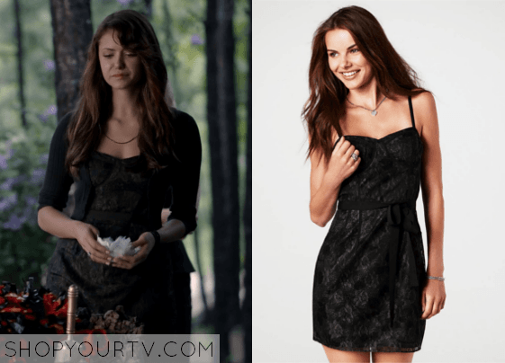 The Vampire Diaries: Season 5 Episode 4 Elena's Lace Overlay Dress | Shop Your TV