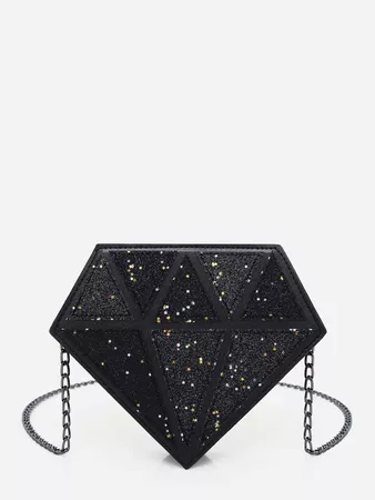 Star Glitter Detail Chain Bag | ROMWE USA