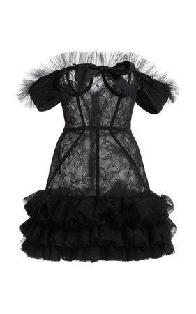 Chantilly Lace Mini Dress By Giambattista Valli | Moda Operandi
