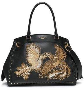 Embellished Leather Tote