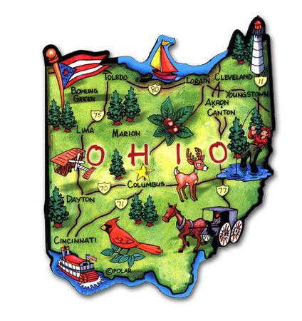 Ohio State Magnet (Artwood) by ClassicMagnets.com