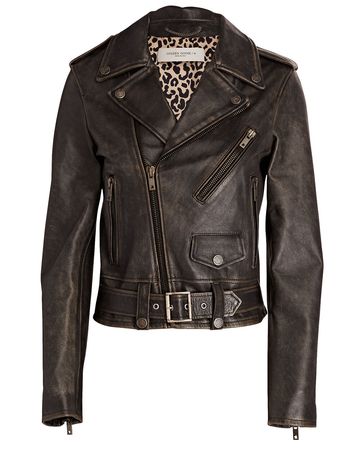 Golden Goose Distressed Leather Moto Jacket | INTERMIX®