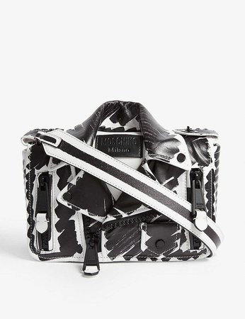 MOSCHINO - Leather Biker jacket bag | Selfridges.com
