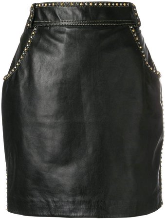 studded leather skirt