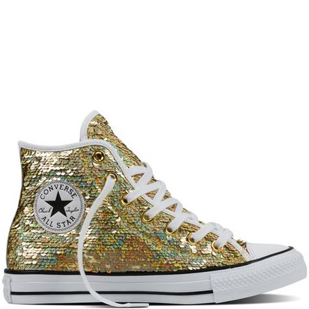 Converse Chuck Taylor All Star Sequin Gold/White/Black Sneakers