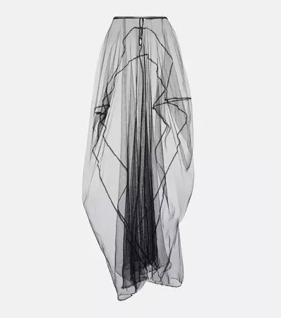 Mesh Maxi Skirt in Black - Acne Studios | Mytheresa
