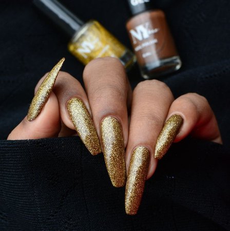 Long Gold Nails