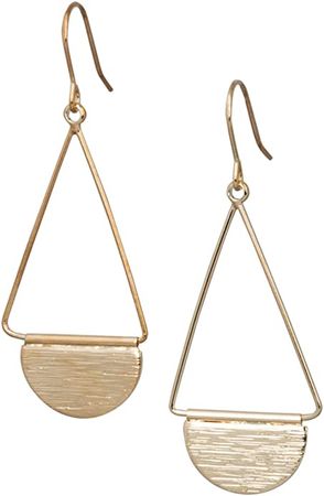 Amazon.com: Shield Earring (Small Gold): Clothing, Shoes & Jewelry