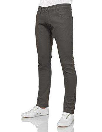 IDARBI Mens Basic Casual Colored Skinny Cotton Twill Pants at Amazon Men’s Clothing store: