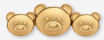 MOSCHINO - TEDDY BEAR GOLD BROOCH