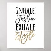 Modern fashion style quote typography gold black poster | Zazzle