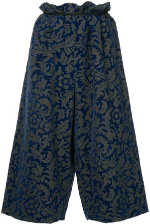 Pre-Owned floral pattern trousers