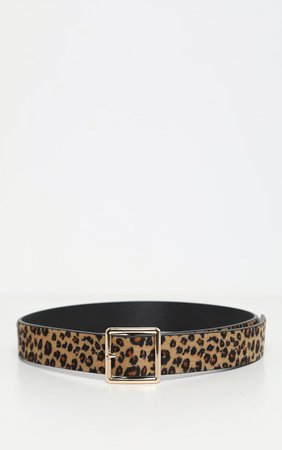 Beige Leopard Furry Waist Belt | Accessories | PrettyLittleThing USA