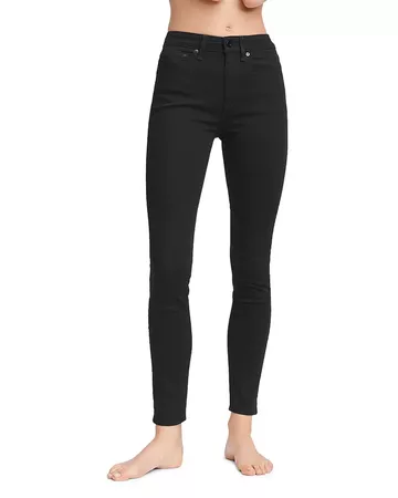 rag & bone Nina High-Rise Skinny Jeans in No Fade Black | Bloomingdale's