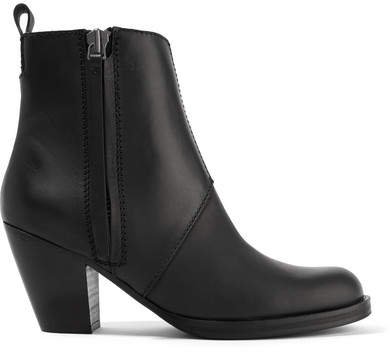 The Pistol Leather Ankle Boots - Black