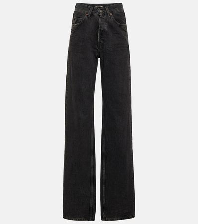 Mid Rise Wide Leg Jeans in Black - Saint Laurent | Mytheresa