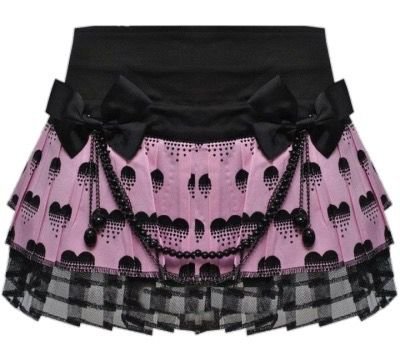 emo kawaii pink skirt