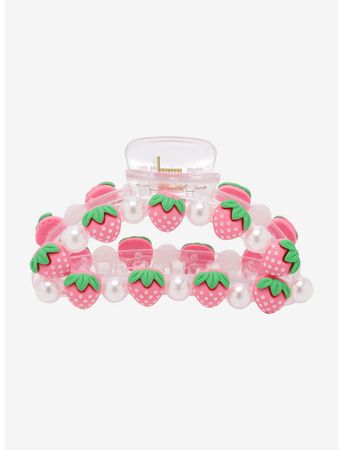 Pink Strawberry Pearl Large Hair Clip | Hot Topic