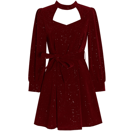 dark red glittery dress