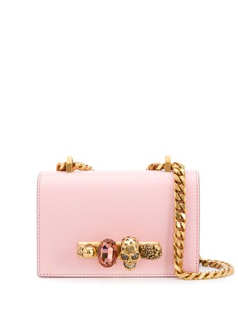 Alexander Mcqueen Mini Jeweled Crossbody Bag 6195751RE0T Pink | Farfetch
