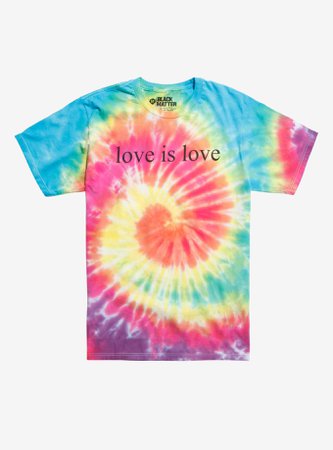 *clipped by @luci-her* Love Is Love Tie-Dye T-Shirt Hot Topic Exclusive