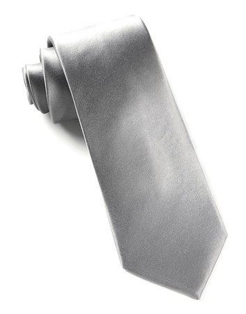 Silver Solid Satin Tie | Ties, Bow Ties, and Pocket Squares | The Tie Bar