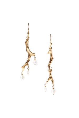 gold coral crystal earrings jewelry