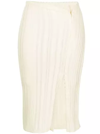Jade Cropper side-slit ribbed-knit Midi Skirt - Farfetch