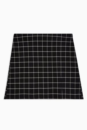 PETITE Black Windowpane Check Mini Skirt | Topshop