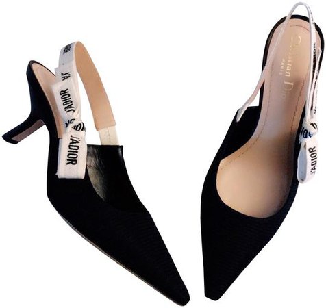Dior Black & White Limited Edition J'adior Slingback 65mm Heels Pumps Size EU 37 (Approx. US 7) Regular (M, B) - Tradesy