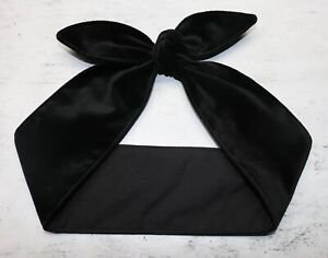 black dark goth edgy hair band bandana retro vintage ribbon accessories