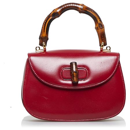 gucci bamboo red bag