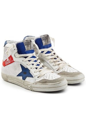 2.12 Leather and Suede High-Top Sneakers Gr. EU 38