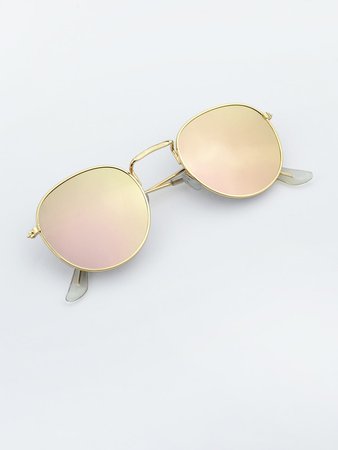 Pink Round Oversized Sunglasses | ROMWE