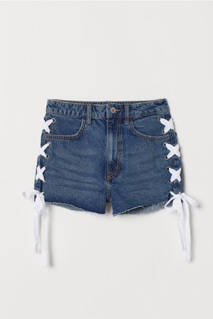 Denim Shorts High Waist - Denim blue - | H&M US