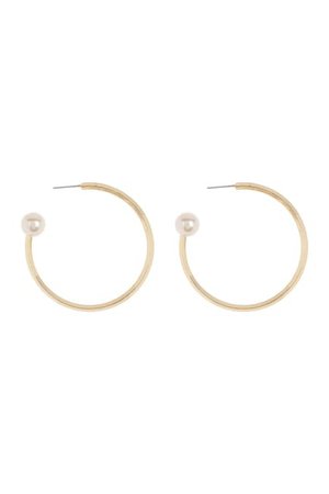 AREA STARS | Pearl and Gold Huggie Earrings | Nordstrom Rack