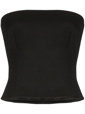 Black Prada Strapless Fitted Top | Farfetch.com