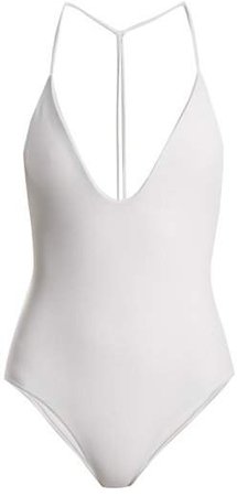 All In One Halterneck Swimsuit - Womens - White