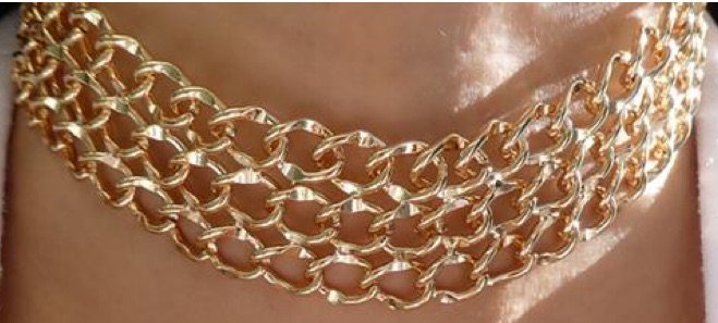 Gold Multi Chain Choker Necklace