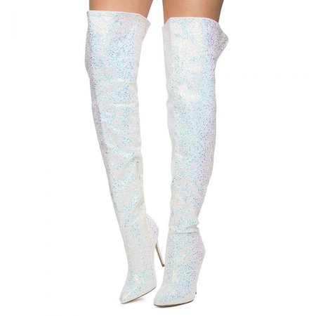 Women's Alza-92 Thigh High Boots White - Thigh High Boots - Boots - Fashion Shoes - Shoes - Women