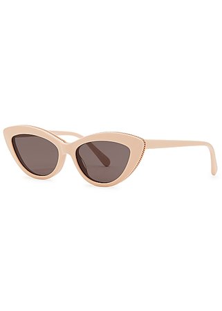 Stella McCartney Light pink cat-eye sunglasses - Harvey Nichols